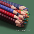 Ensemble de crayons de couleur d'huile à dessin en bois